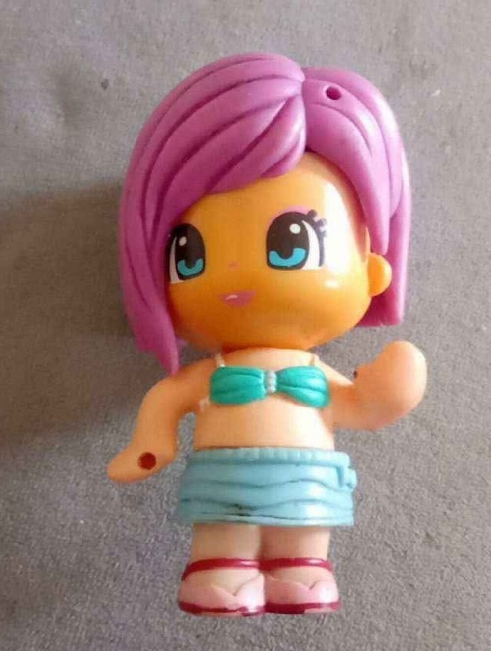 Pink-Haired Kids Fashion Doll with Teal Outfit